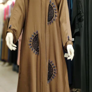 Zoom Hand Work Front Open Abaya P-787 – Exclusive Fancy Party Wear Feel-Good Fabric (Size 54 & 55)